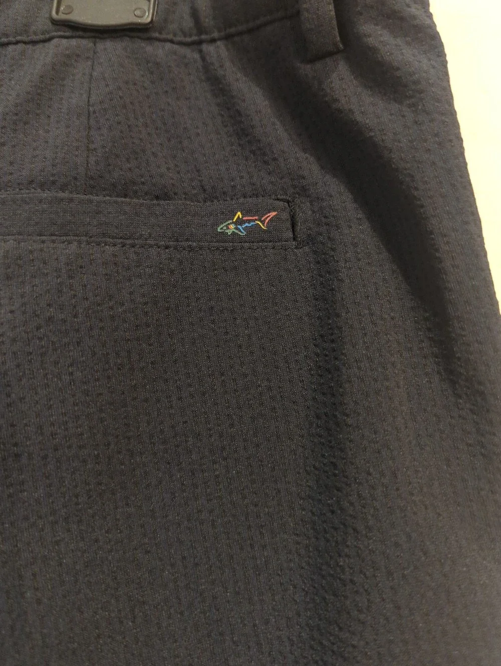 Greg Norman Golf Shorts Mens Sz 36 Pockets Zip Closure Navy